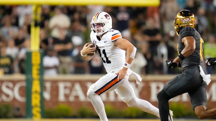 Jackson Arnold rushed for 137 yards and two touchdowns against Baylor on Friday, making him the SEC's leading rusher after Week One.