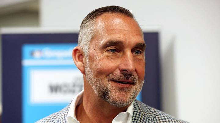 Feb 15, 2024; Tampa, FL, USA; St. Louis Cardinals president of baseball operations John Mozeliak talks with media at George M. Steinbrenner Field. Mandatory Credit: Kim Klement Neitzel-Imagn Images