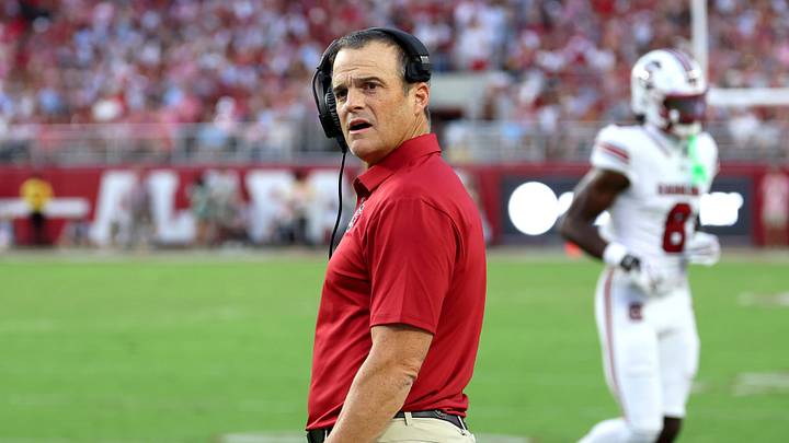 Sep 26, 2026; Tuscaloosa, Alabama, USA; South Carolina Gamecocks head coach Shane Beamer reacts to a play during the first quarter against the Alabama Crimson Tide at Saban Field at Bryant-Denny Stadium. Mandatory Credit: David Leong-Imagn Images Sep 26, 2026; Tuscaloosa, Alabama, USA; South Carolina Gamecocks head coach Shane Beamer reacts to a play during the first quarter against the Alabama Crimson Tide at Saban Field at Bryant-Denny Stadium. Mandatory Credit: David Leong-Imagn Images