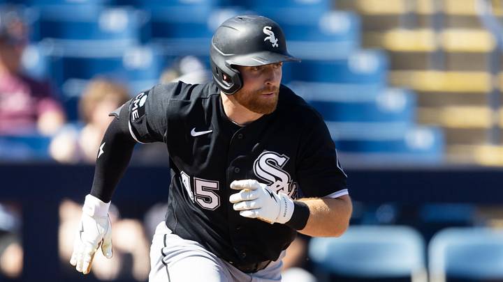 Feb 27, 2026; Phoenix, Arizona, USA; Chicago White Sox third baseman Oliver Dunn against the Milwaukee Brewers during a spring training game at American Family Fields of Phoenix. Mandatory Credit: Mark J. Rebilas-Imagn Images