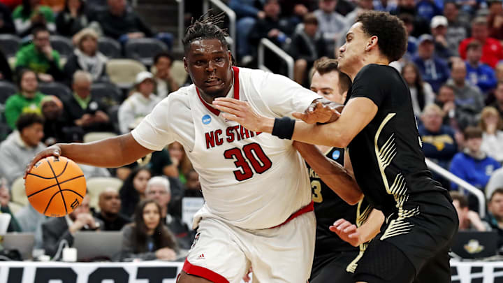 Mar 23, 2024; Pittsburgh, PA, USA; North Carolina State Wolfpack forward DJ Burns Jr. (30).