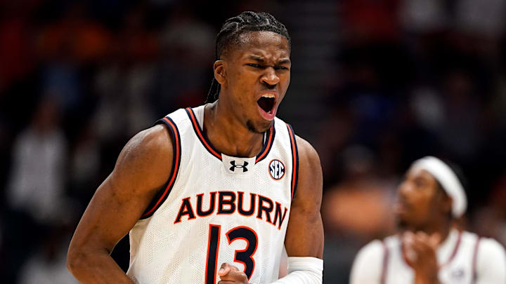 Auburn Tigers guard Miles Kelly started 4 for 4 from 3-pointers in Auburn's first-round win over Alabama State in the NCAA Tournament.