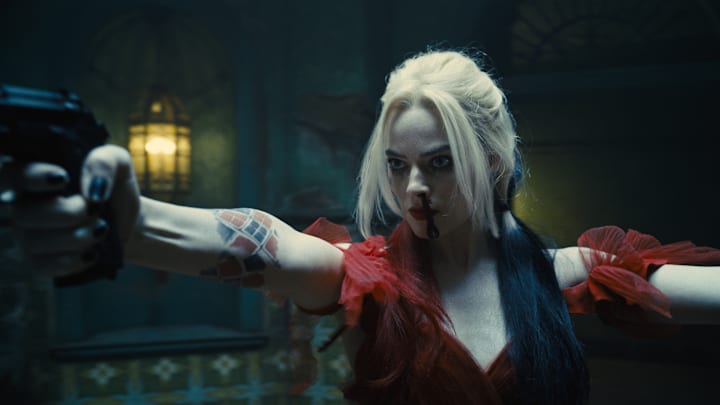 MARGOT ROBBIE as Harley Quinn in Warner Bros. Pictures’ superhero action adventure “THE SUICIDE SQUAD,” a Warner Bros. Pictures release. Courtesy of Warner Bros. Pictures/™ & © DC Comics. © 2021 Warner Bros. Entertainment Inc. All Rights Reserved.