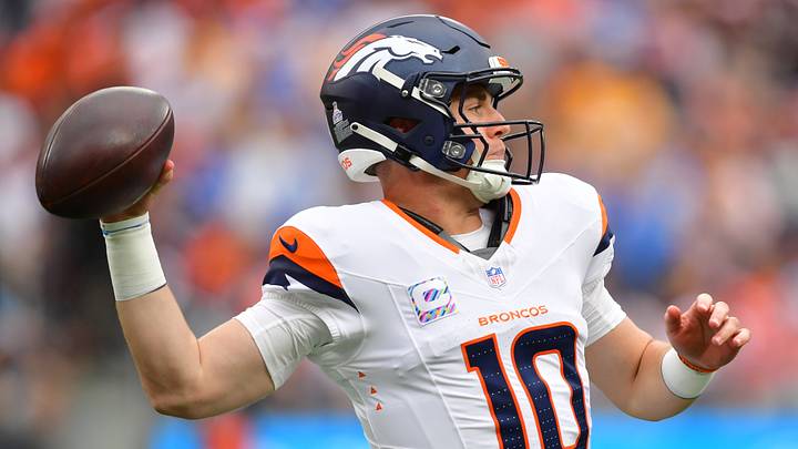 Oct 11, 2026; Inglewood, California, USA; Denver Broncos quarterback Bo Nix (10) throws a pass against the Los Angeles Chargers during the first half at SoFi Stadium. Mandatory Credit: Gary A. Vasquez-Imagn Images Oct 11, 2026; Inglewood, California, USA; Denver Broncos quarterback Bo Nix (10) throws a pass against the Los Angeles Chargers during the first half at SoFi Stadium. Mandatory Credit: Gary A. Vasquez-Imagn Images