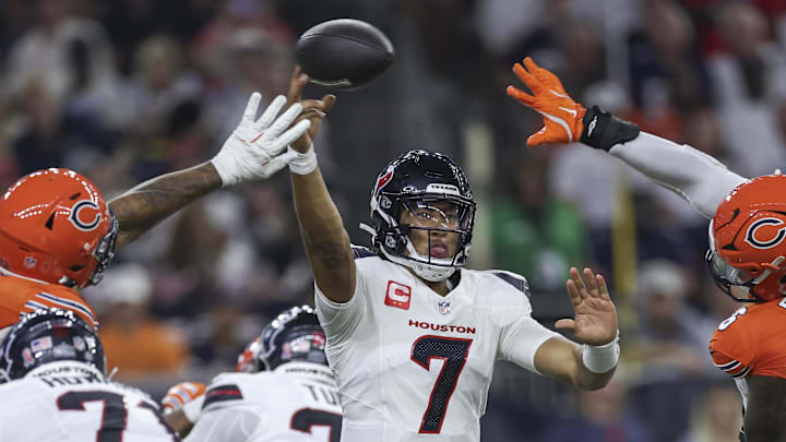 C.J. Stroud wanted to clarify Wednesday that his words in postgame were meant only as encouragement for Caleb Williams. C.J. Stroud wanted to clarify Wednesday that his words in postgame were meant only as encouragement for Caleb Williams.