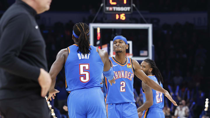 Dec 26, 2023; Oklahoma City, Oklahoma, USA; Oklahoma City Thunder guard Shai Gilgeous-Alexander (2)