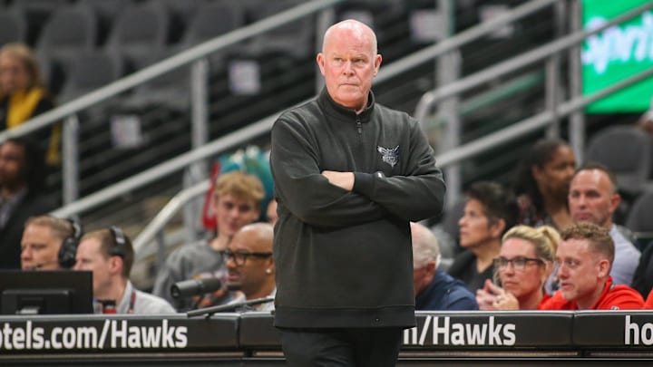 Mar 23, 2024; Atlanta, Georgia, USA; Charlotte Hornets head coach Steve Clifford on the sideline