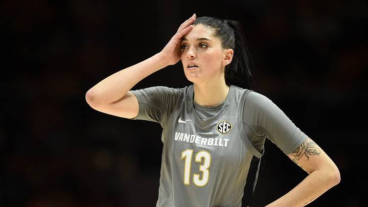 Vanderbilt's Justine Pissott (13) during a pause in the NCAA basketball game against Tennessee on Sunday, January 21, 2024 in Knoxville, Tenn. Vanderbilt's Justine Pissott (13) during a pause in the NCAA basketball game against Tennessee on Sunday, January 21, 2024 in Knoxville, Tenn.