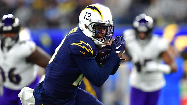 Nov 26, 2023; Inglewood, California, USA; Los Angeles Chargers wide receiver Keenan Allen (13) runs