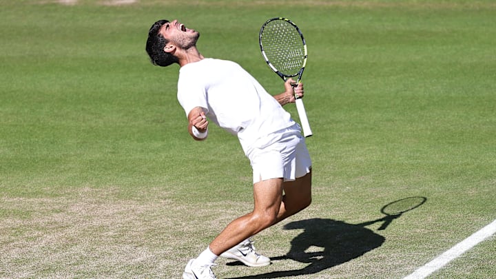 Carlos Alcaraz has made his third consecutive Wimbledon final.