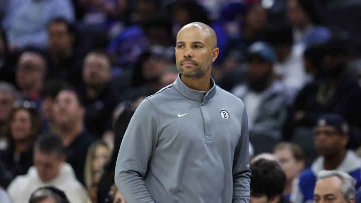 Mar 14, 2026; Philadelphia, Pennsylvania, USA; Brooklyn Nets head coach Jordi Fernandez looks on against the Philadelphia 76ers during the second quarter at Xfinity Mobile Arena. Mandatory Credit: Bill Streicher-Imagn Images Mar 14, 2026; Philadelphia, Pennsylvania, USA; Brooklyn Nets head coach Jordi Fernandez looks on against the Philadelphia 76ers during the second quarter at Xfinity Mobile Arena. Mandatory Credit: Bill Streicher-Imagn Images