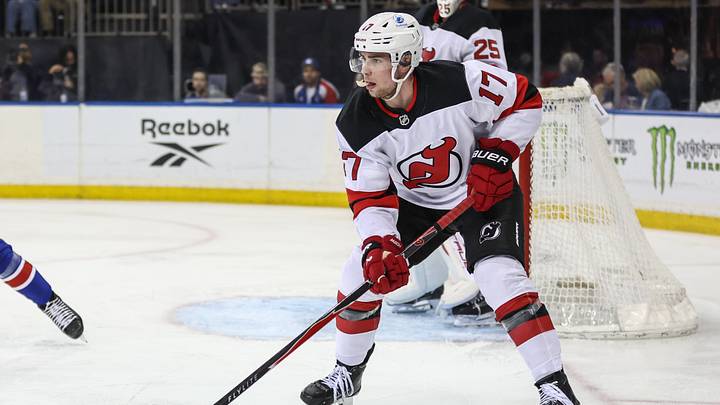 Simon Nemec with the New Jersey Devils