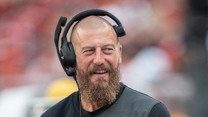 San Francisco 49ers run game coordinator/tight ends coach Brian Fleury.