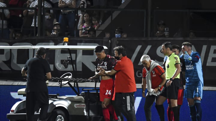 Platense v River Plate - Torneo Liga Profesional 2021 / Enzo Perez se va lesionado Platense v River Plate - Torneo Liga Profesional 2021 / Enzo Perez se va lesionado