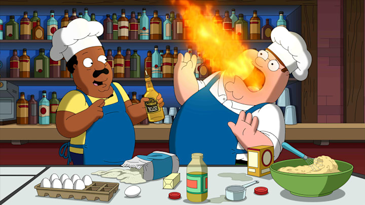 FAMILY GUY: Meg discovers her tears produce delicious cookies, and her, along with her
siblings, enjoy a profit until the success makes her too happy to cry. Meanwhile, Peter and the guys launch a “male talk show” in the “Baking Sad” episode of FAMILY GUY airing Sunday, Dec. 3rd (9:30-10:00 PM ET/PT) on FOX. FAMILY GUY © 2023 by 20th Television