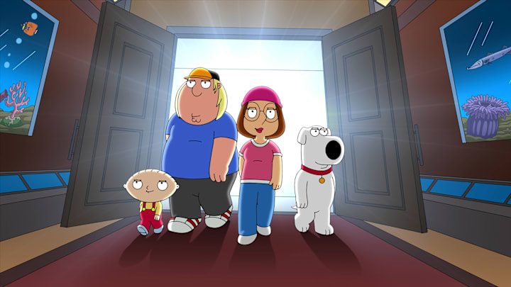 FAMILY GUY: Meg discovers her tears produce delicious cookies, and her, along with her
siblings, enjoy a profit until the success makes her too happy to cry. Meanwhile, Peter and the guys launch a “male talk show” in the “Baking Sad” episode of FAMILY GUY airing Sunday, Dec. 3rd (9:30-10:00 PM ET/PT) on FOX. FAMILY GUY © 2023 by 20th Television