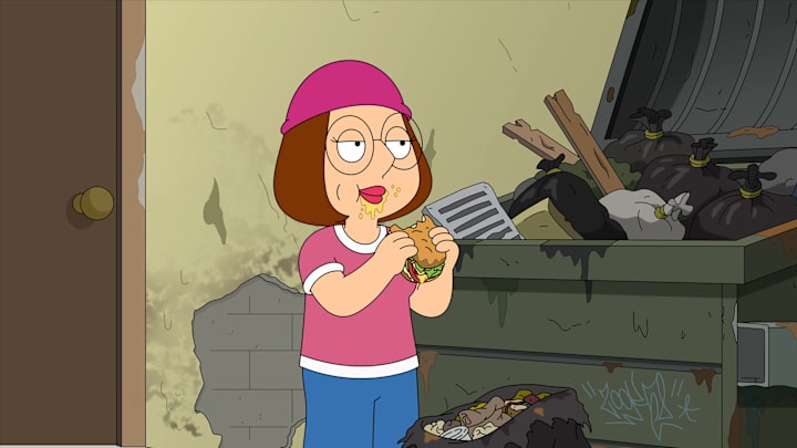 FAMILY GUY: Meg discovers her tears produce delicious cookies, and her, along with her
siblings, enjoy a profit until the success makes her too happy to cry. Meanwhile, Peter and the guys launch a “male talk show” in the “Baking Sad” episode of FAMILY GUY airing Sunday, Dec. 3rd (9:30-10:00 PM ET/PT) on FOX. FAMILY GUY © 2023 by 20th Television