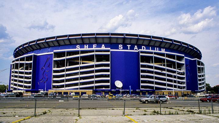 1992, Flushing, NY, USA; FILE PHOTO; Outside view of Shea Stadium home of the New York Mets. Mandatory Credit: RVR Photos-Imagn Images