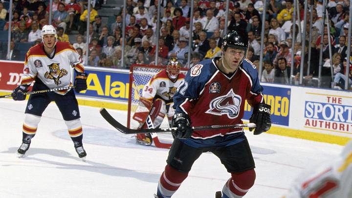 Unknown Date; Miami, FL, USA; FILE PHOTO; Colorado Avalanche forward Claude Lemieux (22) ) in action against the Florida Panthers at the Miami Arena during the 1996 season. Mandatory Credit: Imagn Images Unknown Date; Miami, FL, USA; FILE PHOTO; Colorado Avalanche forward Claude Lemieux (22) ) in action against the Florida Panthers at the Miami Arena during the 1996 season. Mandatory Credit: Imagn Images