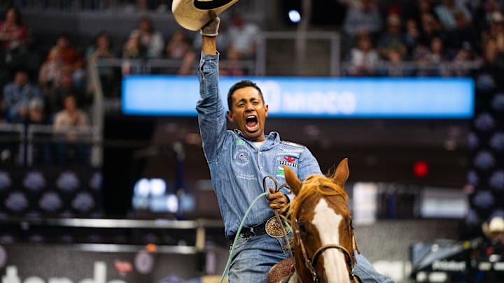 Junior Nogueria celebrating the win. Junior Nogueria celebrating the win.