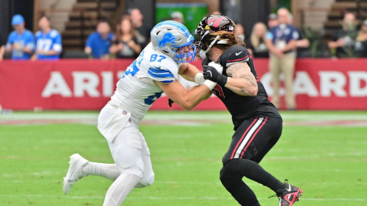 Detroit Lions tight end Sam LaPorta (87).