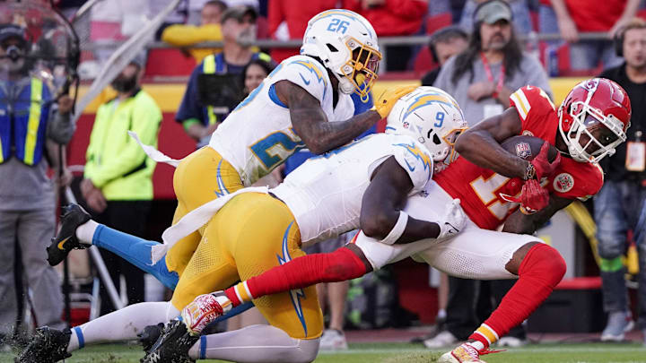 Oct 12, 2023; Kansas City, Missouri, USA; Kansas City Chiefs wide receiver Marquez Valdes-Scantling