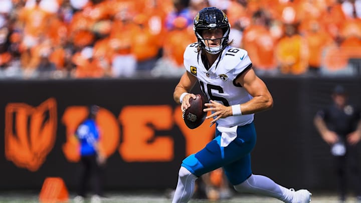 Trevor Lawrence and the Jaguars are slight favorites against the Texans on Sunday. Trevor Lawrence and the Jaguars are slight favorites against the Texans on Sunday.