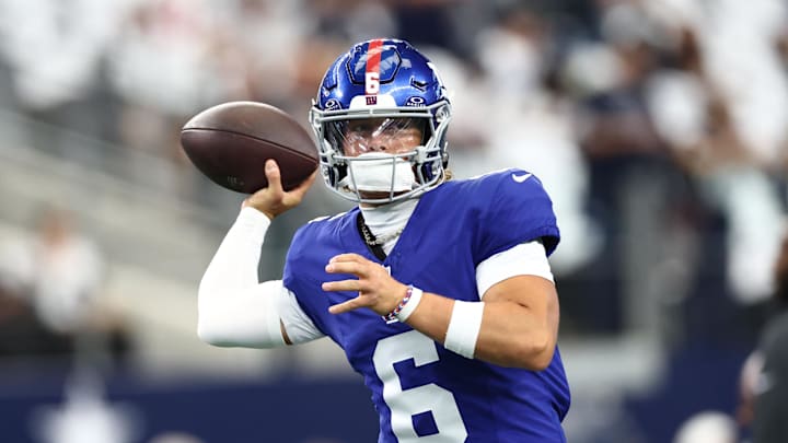 New York Giants quarterback Jaxson Dart is set to start in Week 4. 