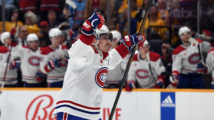 Mar 5, 2024; Nashville, Tennessee, USA; Montreal Canadiens right wing Brendan Gallagher