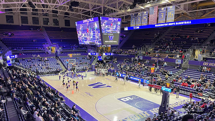 Small crowd at Alaska Airlines Arena. 
