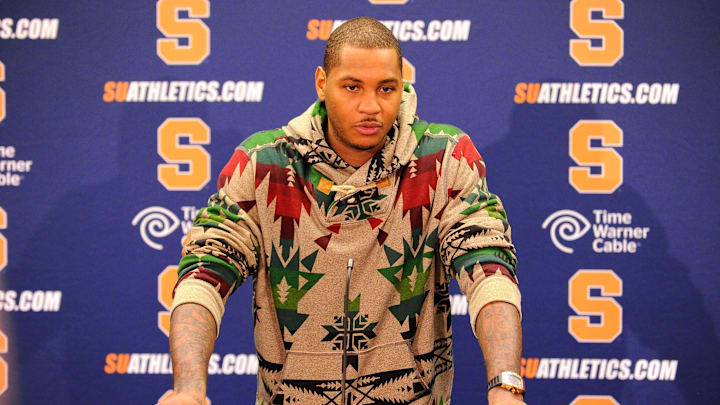 An ESPN national writer says that Carmelo Anthony had the greatest run ever by a freshman in the NCAA Tournament's history.