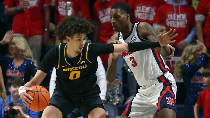 Potential South Carolina basketball transfer portal target Jordan Butler when he was with the Missouri Tigers.