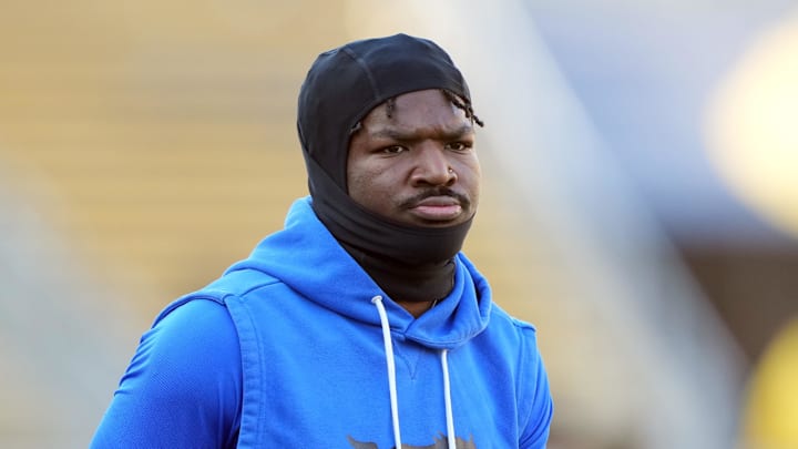 Nov 29, 2025; Berkeley, California, USA; Southern Methodist Mustangs safety Ahmaad Moses (3) before the game against the California Golden Bears at California Memorial Stadium. Mandatory Credit: Darren Yamashita-Imagn Images