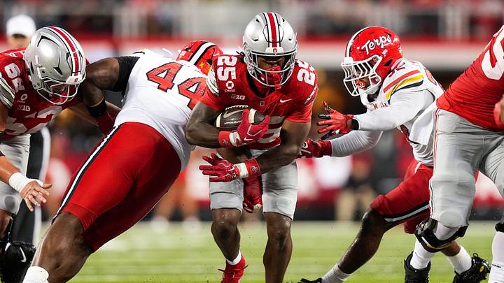 Ohio State Buckeyes running back Bo Jackson (25) runs the ball in the second half of the NCAA football game at Ohio Stadium on Oct. 10, 2026 in Columbus, Ohio. Ohio State Buckeyes running back Bo Jackson (25) runs the ball in the second half of the NCAA football game at Ohio Stadium on Oct. 10, 2026 in Columbus, Ohio.