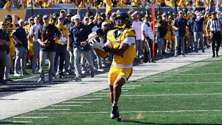 West Virginia University receiver Cam Vaughn