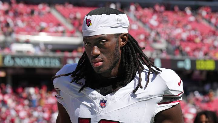 Sep 27, 2026; Santa Clara, California, USA; Arizona Cardinals wide receiver Marvin Harrison Jr. (18) during halftime against the San Francisco 49ers at Levi's Stadium. Mandatory Credit: Darren Yamashita-Imagn Images