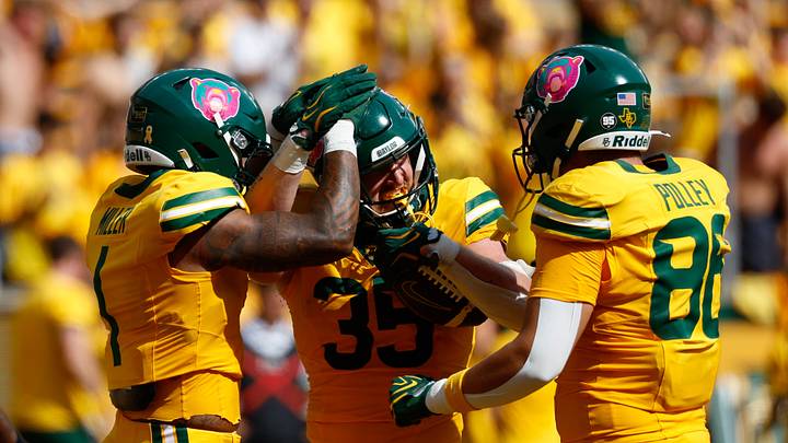 Sep 19, 2026; Waco, Texas, USA; Baylor Bears running back Dawson Pendergrass (35) Sep 19, 2026; Waco, Texas, USA; Baylor Bears running back Dawson Pendergrass (35)
