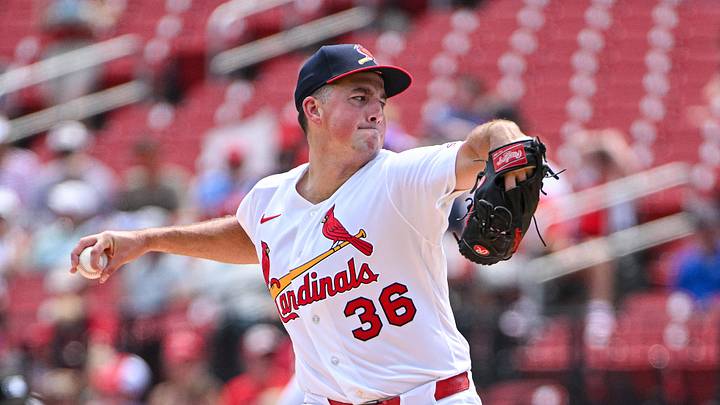 Aug 9, 2026; St. Louis, Missouri, USA; St. Louis Cardinals starting pitcher Michael McGreevy (36) throws against the Colorado Rockies during the first inning at Busch Stadium. Mandatory Credit: Jeff Curry-Imagn Images Aug 9, 2026; St. Louis, Missouri, USA; St. Louis Cardinals starting pitcher Michael McGreevy (36) throws against the Colorado Rockies during the first inning at Busch Stadium. Mandatory Credit: Jeff Curry-Imagn Images