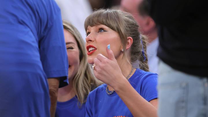 Taylor Swift attends in the second quarter between the New York Knicks and the San Antonio Spurs during game four of the 2026 NBA Finals at Madison Square Garden. Taylor Swift attends in the second quarter between the New York Knicks and the San Antonio Spurs during game four of the 2026 NBA Finals at Madison Square Garden.