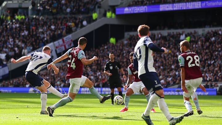 Dejan Kulusevski opens the scoring against West Ham United