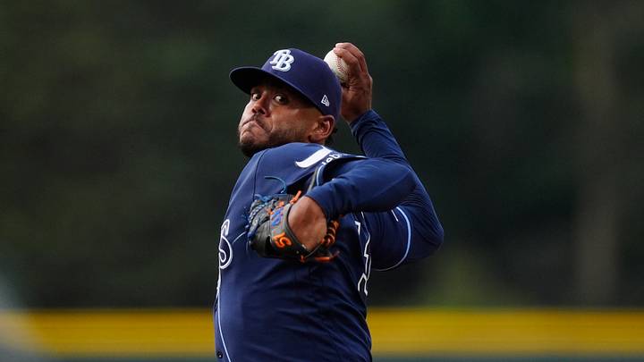 Aug 4, 2026; Denver, Colorado, USA; Tampa Bay Rays starting pitcher Freddy Peralta (51) delivers a pitch in the first inning against the Colorado Rockies at Coors Field. Mandatory Credit: Ron Chenoy-Imagn Images Aug 4, 2026; Denver, Colorado, USA; Tampa Bay Rays starting pitcher Freddy Peralta (51) delivers a pitch in the first inning against the Colorado Rockies at Coors Field. Mandatory Credit: Ron Chenoy-Imagn Images