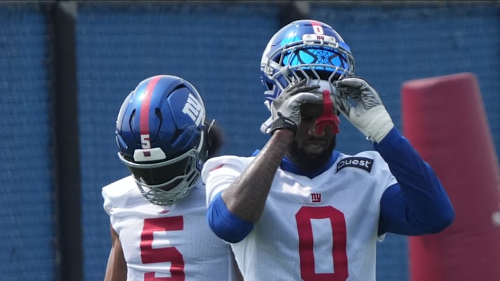 New York Giants outside linebackers Brian Burns and Kayvon Thibodeaux 