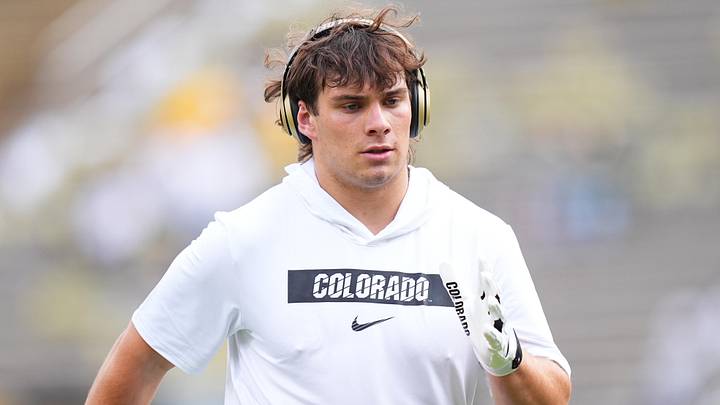 Aug 29, 2024; Boulder, Colorado, USA; Colorado Buffaloes linebacker Gage Goldberg (55) before the game against the North Dakota State Bison at Folsom Field. Mandatory Credit: Ron Chenoy-Imagn Images