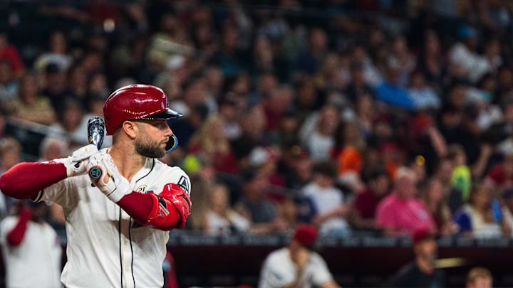 Arizona Diamondbacks infielder Christian Walker (53) at bat in the fourth inning during a game against the Milwaukee Brewers at Chase Field on Sept 15.