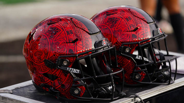 San Diego State Aztecs helmets.