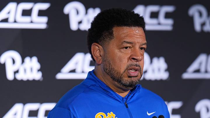 Oct 7, 2026; Charlotte, NC, USA;  Pittsburgh Panthers head coach Jeff Capel answers questions from the media during the ACC Tip-Off in Charlotte, NC.  Mandatory Credit: Jim Dedmon-Imagn Images