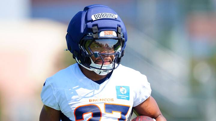 Denver Broncos running back J.K. Dobbins