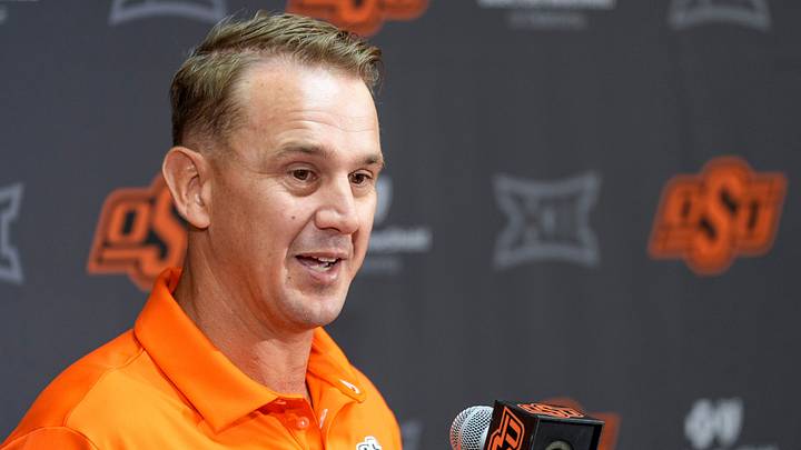 Oklahoma State head coach Eric Morris. Oklahoma State head coach Eric Morris.