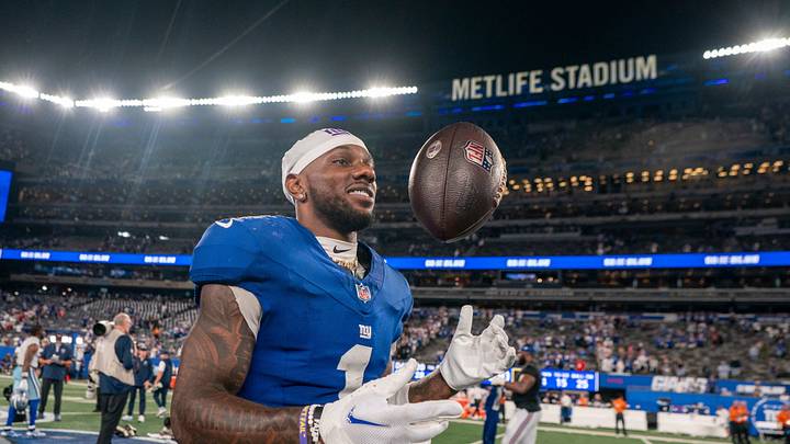New York Giants wide receiver Malik Nabers (1) walks off the field following a 28020 victory during a week one opening game between the New York Giants and Dallas Cowboys at Metlife Stadium on Sunday, Sept. 13, 2026, in East Rutherford, NJ. New York Giants wide receiver Malik Nabers (1) walks off the field following a 28020 victory during a week one opening game between the New York Giants and Dallas Cowboys at Metlife Stadium on Sunday, Sept. 13, 2026, in East Rutherford, NJ.
