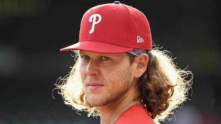 Oct 1, 2026; Cumberland, Georgia, USA;  Philadelphia Phillies infielder Alec Bohm (28) looks on before game three of the Wildcard round for the 2026 MLB Playoffs at Truist Field.  Mandatory Credit: Dale Zanine-Imagn Images